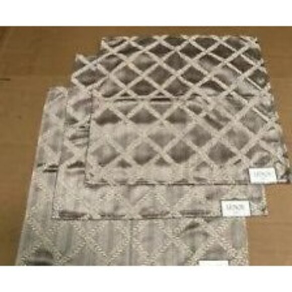 10 Lenox Laurel Leaf Taupe Cloth Napkins - Picture 2 of 2